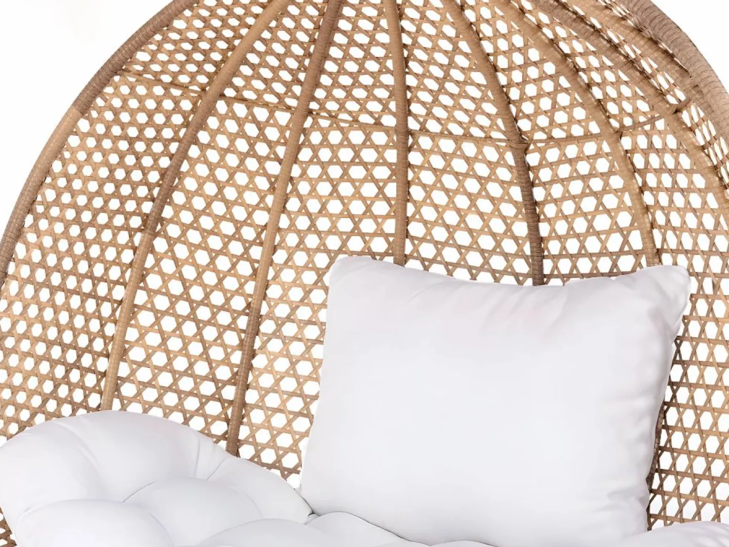 Sillón colgante doble resina trenzada acabado mimbre - VAHINA^MYLIA Best