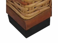 Clicnbuy Sillón De Mimbre|Sillón con cojines de ratán natural marrón