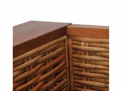 Clicnbuy Sillón De Mimbre|Sillón con cojines de ratán natural marrón