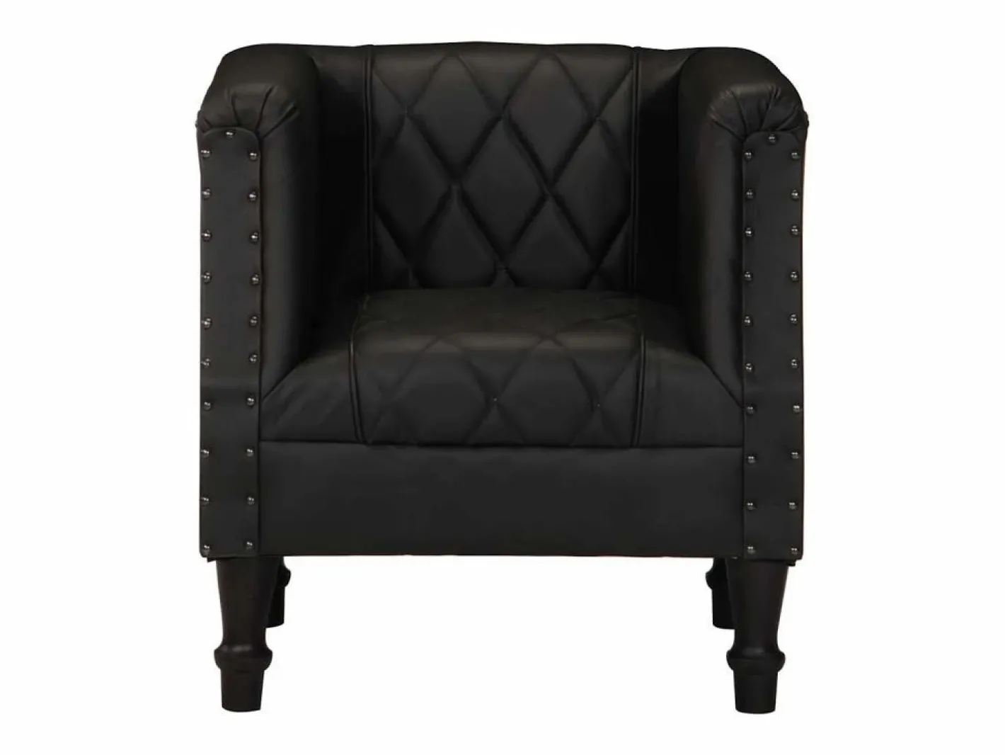 Clicnbuy Sillón De Piel|Sillón con diseño de cubo cuero de cabra auténtico
