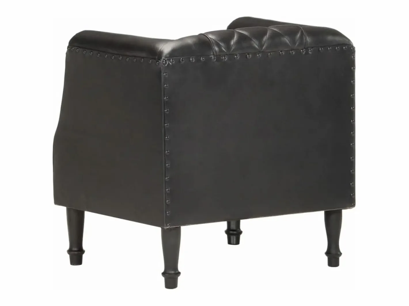 Clicnbuy Sillón De Piel|Sillón con diseño de cubo cuero de cabra auténtico
