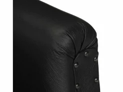 Clicnbuy Sillón De Piel|Sillón con diseño de cubo cuero de cabra auténtico