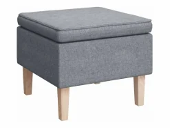 Sillón con patas mecedoras y taburete de tela claro^vidaxl Best