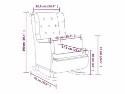 Sillón con patas mecedoras madera caucho terciopelo oscuro^vidaxl Outlet