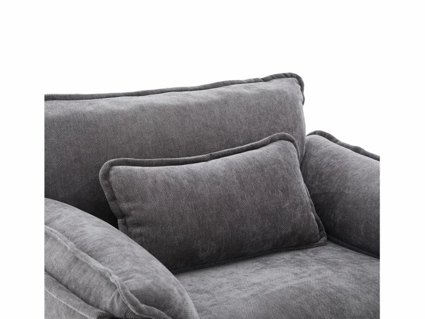 Sillón con reposapiés con almacenamiento y cojín - Tela de chenilla -^Hauss Spole Sale