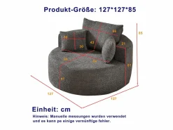 Hauss Spole Sillón Estilo Cabriolet|Sillón con soporte lumbar y reposacabezas, tapizado en tela de chenilla .
