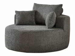 Hauss Spole Sillón Estilo Cabriolet|Sillón con soporte lumbar y reposacabezas, tapizado en tela de chenilla .