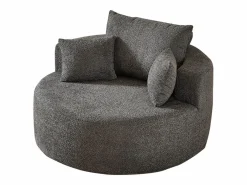 Hauss Spole Sillón Estilo Cabriolet|Sillón con soporte lumbar y reposacabezas, tapizado en tela de chenilla .