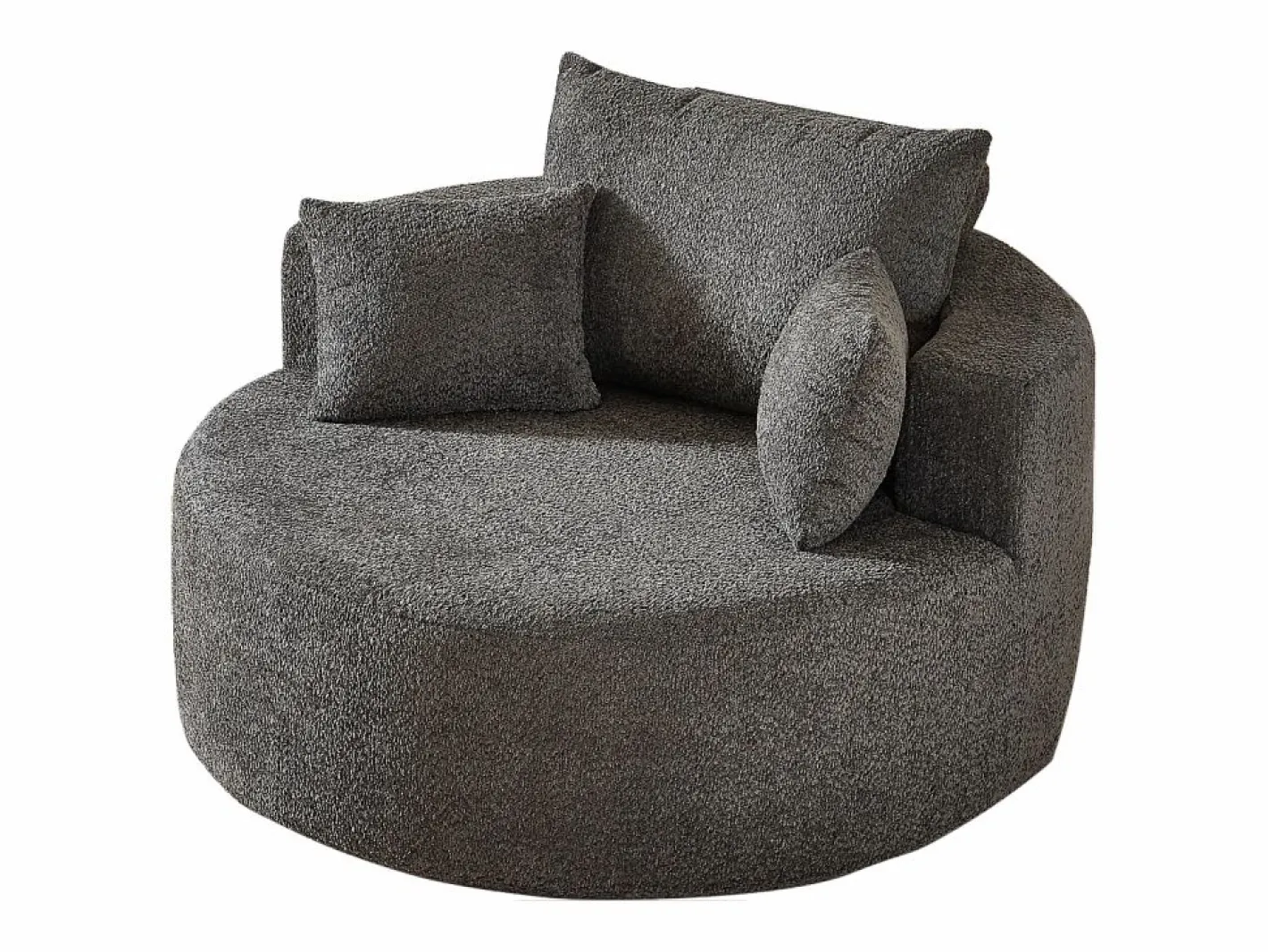 Hauss Spole Sillón Estilo Cabriolet|Sillón con soporte lumbar y reposacabezas, tapizado en tela de chenilla .