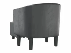 Sillón con taburete cuero sintético^vidaxl Best