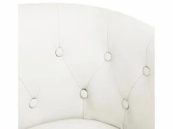 Clicnbuy Sillón Estilo Cabriolet|Sillón con taburete cuero sintético