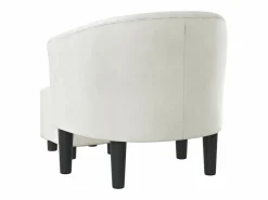 Sillón con taburete cuero sintético^vidaxl Clearance