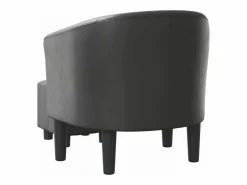 Clicnbuy Sillón Estilo Cabriolet|Sillón con taburete cuero sintético