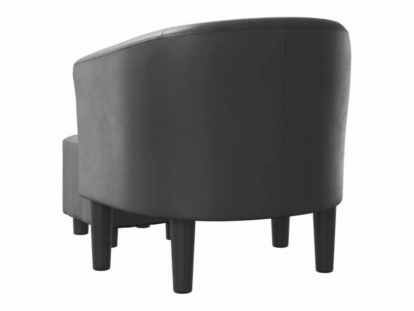 Clicnbuy Sillón Estilo Cabriolet|Sillón con taburete cuero sintético