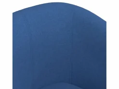 vidaxl Sillón con taburete tela Azul Sale