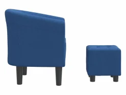 Sillón con taburete tela^Clicnbuy Clearance