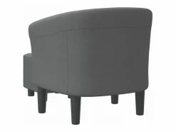Sillón con taburete tela oscuro^Clicnbuy New