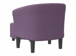 vidaxl Sillón Estilo Cabriolet|Sillón con taburete tela morado