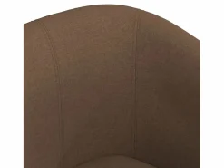 vidaxl Sillón con taburete tela marrón Marru00f3n New