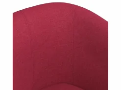 vidaxl Sillón con taburete tela tinto Rojo Best