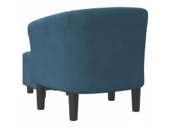 Clicnbuy Sillón Estilo Cabriolet|Sillón con taburete terciopelo oscuro