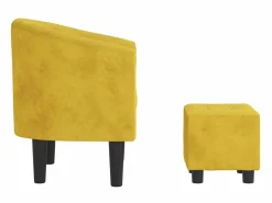 Sillón con taburete terciopelo ES39028^ New