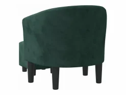 Sillón con taburete terciopelo oscuro^Clicnbuy Outlet