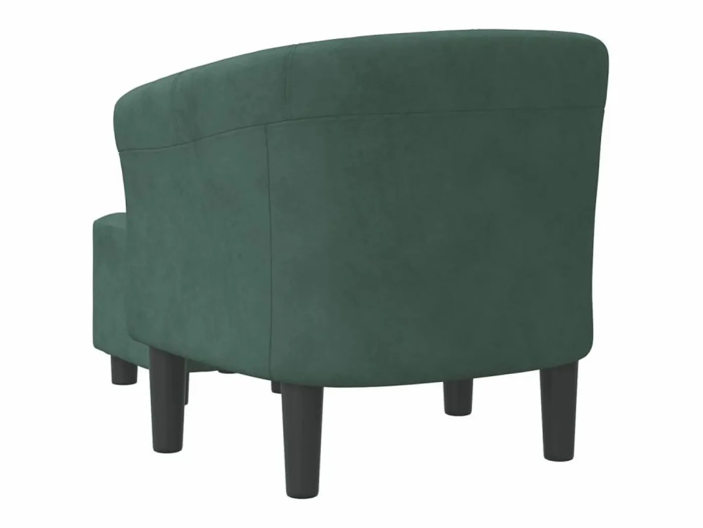 Clicnbuy Sillón Estilo Cabriolet|Sillón con taburete terciopelo oscuro