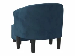 vidaxl Sillón Estilo Cabriolet|Sillón con taburete terciopelo oscuro