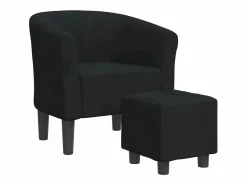 vidaxl Sillón Estilo Cabriolet|Sillón con taburete terciopelo