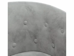 Sillón con taburete terciopelo claro^vidaxl Outlet