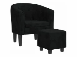Sillón con taburete terciopelo^Clicnbuy Hot