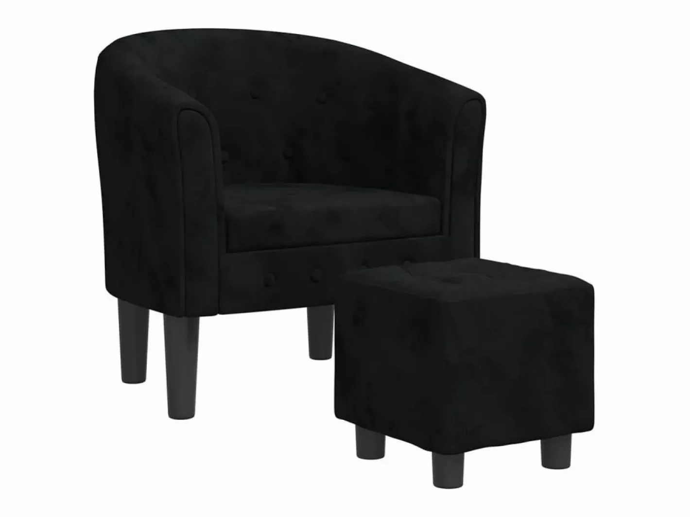 Sillón con taburete terciopelo^Clicnbuy Hot