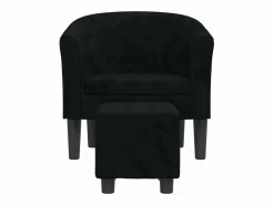 Sillón con taburete terciopelo^Clicnbuy Hot