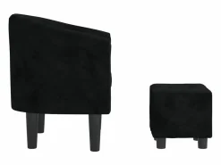 Sillón con taburete terciopelo^Clicnbuy Hot