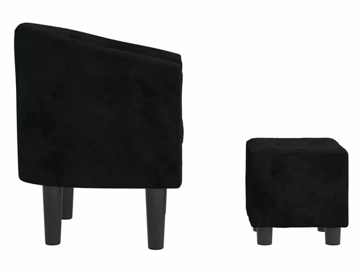 Sillón con taburete terciopelo^Clicnbuy Hot