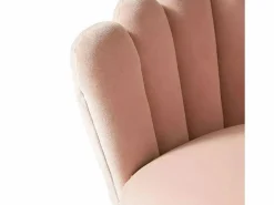 Sillón concha butaca diseño moderno terciopelo patas doradas Calicis -^AHD Sale