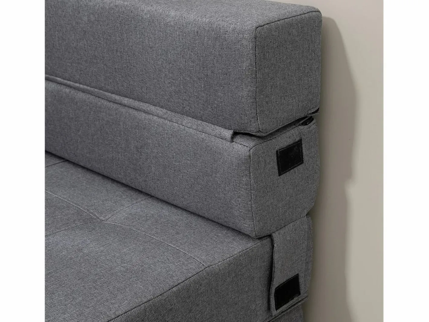 Sillón Cama|Sillón convertible 2 en 1 con función cama, espuma, oscuro (70x70x61cm)