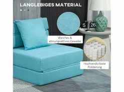 Sillón Cama|Sillón convertible 2 en 1 con función cama, espuma, (70x70x61cm)