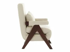 Hauss Spole Sillón Cama|Sillón convertible 3 en 1 con soporte lumbar y respaldo regulable en 6 posiciones, + madera oscura