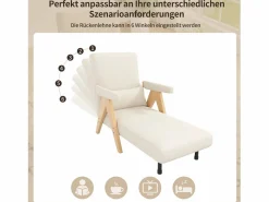 Sillón convertible 3 en 1 con función cama y cojín - Tejido de lino^Hauss Spole