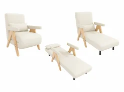 Sillón convertible 3 en 1 con función cama y cojín - Tejido de lino^Hauss Spole