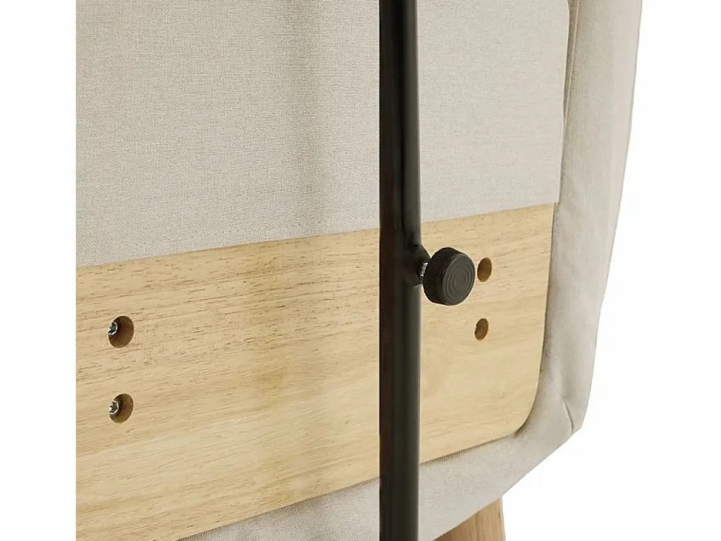 DripeX Sillón Cama|Sillón convertible de lino , con mesa de madera y almohada, respaldo ajustable, superficie para acostarse 180x62 cm