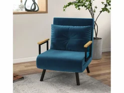 Sillón convertible en cama, tejido terciopelo, color (63x73x81 cm)^ Online