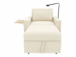 Sillón convertible en pana - Sofá individual con mesa auxiliar y puertos USB/Tipo C^Hauss Spole Online