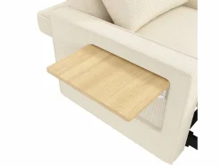 Sillón convertible en pana - Sofá individual con mesa auxiliar y puertos USB/Tipo C^Hauss Spole Online