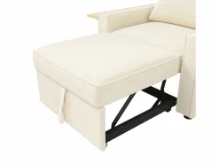 Sillón convertible en pana - Sofá individual con mesa auxiliar y puertos USB/Tipo C^Hauss Spole Online