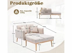 Hauss Spole Sillón Cama|Sillón convertible en terciopelo con respaldo regulable en 3 posiciones 165x90x77cm