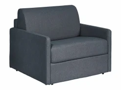 Vente-unique Sillón convertible express en tela - Cama de 100 cm - Colchón 14 cm - CALIFE Gris New