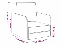 Sillón convertible tela claro^vidaxl Discount